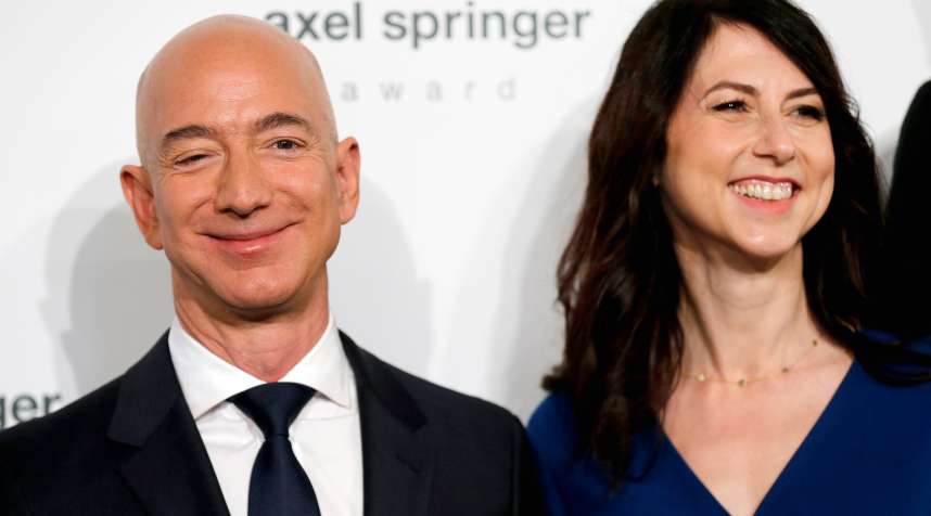 Jeff Bezos and his wife MacKenzie Bezos