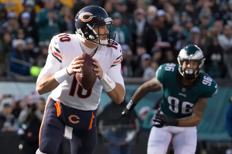 Chicago Bears quarterback Mitchell Trubisky faced the Philadelphia Eagles on November 26, 2017. The two teams square off again in the NFL playoffs on Sunday, January 6, 2019.