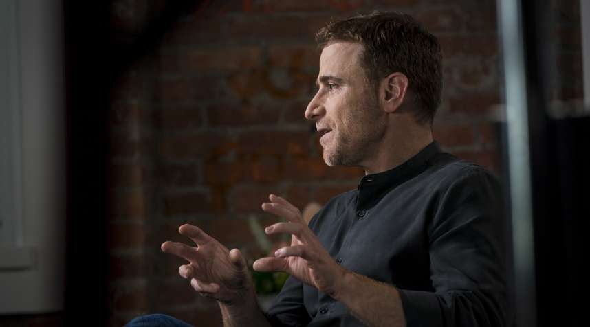 Stewart Butterfield, co-founder and chief executive officer of Slack Technologies Inc., speaks during a Bloomberg Studio 1.0 Television interview in San Francisco, California, on August 3, 2018.