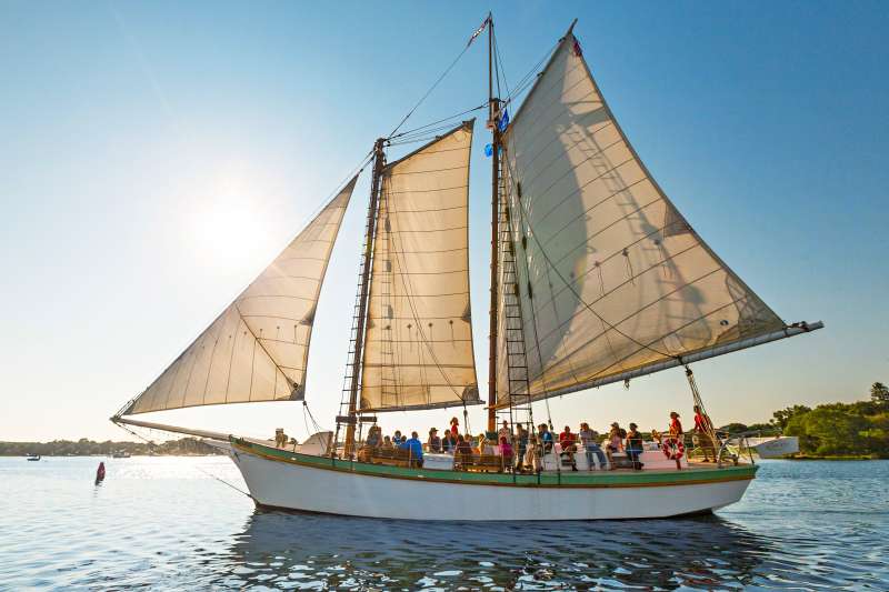 The Argia schooner in Mystic, Conn., one of MONEY's best U.S. destinations.