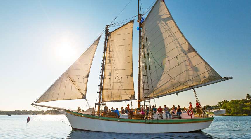 The Argia schooner in Mystic, Conn., one of Money's best U.S. destinations.
