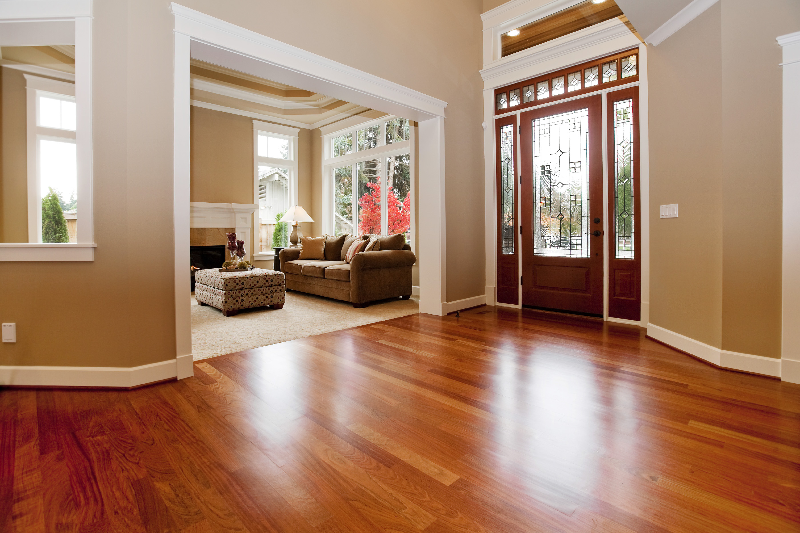 Beautiful New custom Entryway upscale home hardwood floors