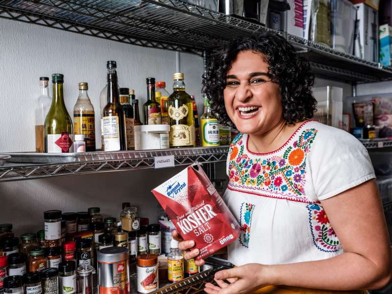 Samin Nosrat, author of Salt, Fat, Acid, Heat and star of the Netflix show of the same name, photographed in New York City on February 15, 2019.