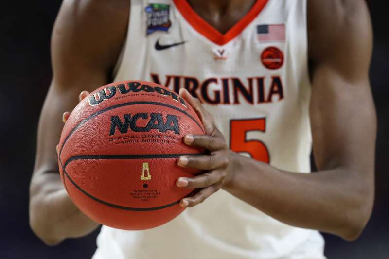 A detail of a baksetball during the 2019 NCAA Final Four semifinal between the Auburn Tigers and the Virginia Cavaliers at U.S. Bank Stadium on April 6, 2019 in Minneapolis, Minnesota.