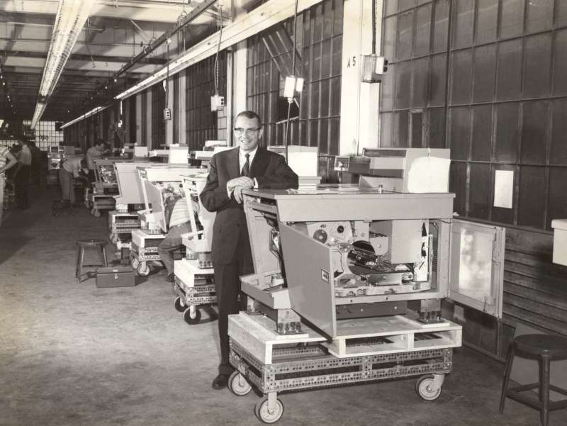 Joseph C. Wilson, CEO from 1946-1966 with the Xerox 914.