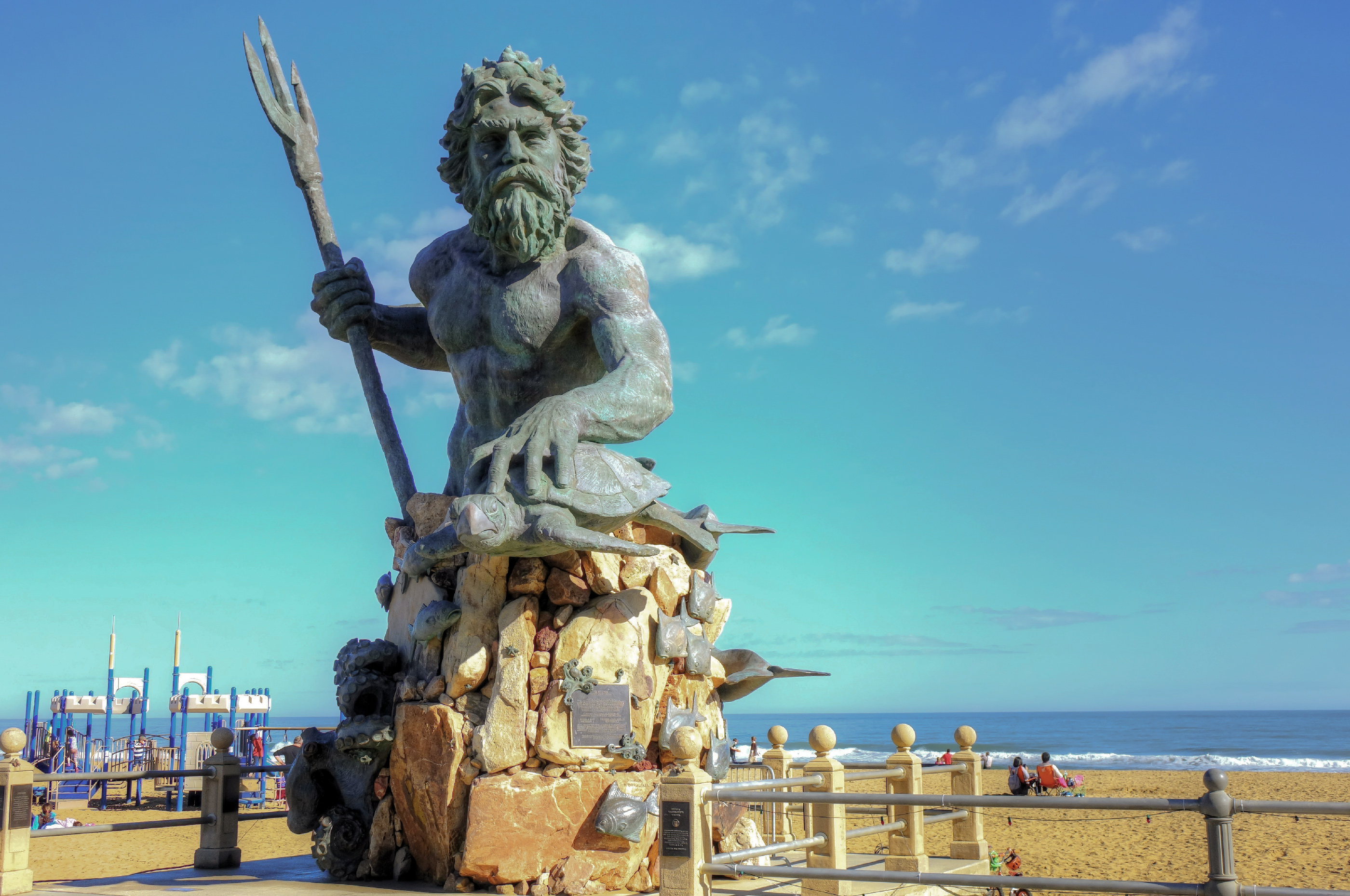 The statue of King Neptune, Virginia Beach Boardwalk