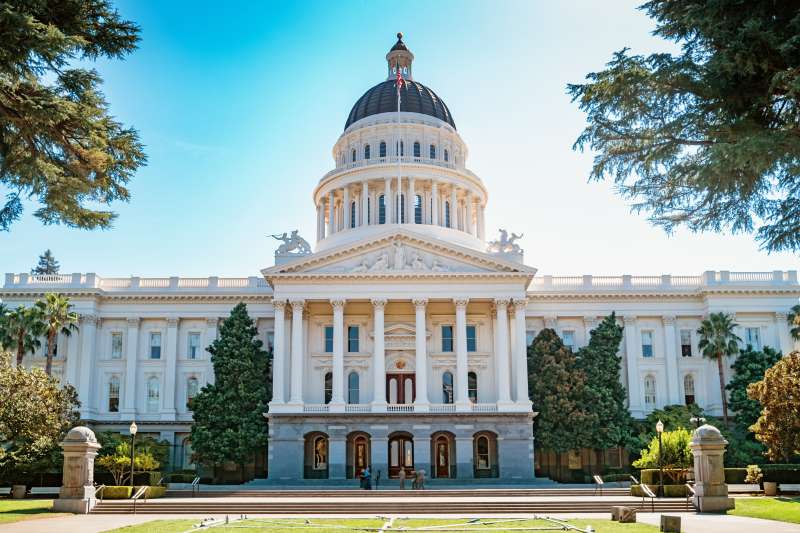 California State Capitol building in Sacramento California USA