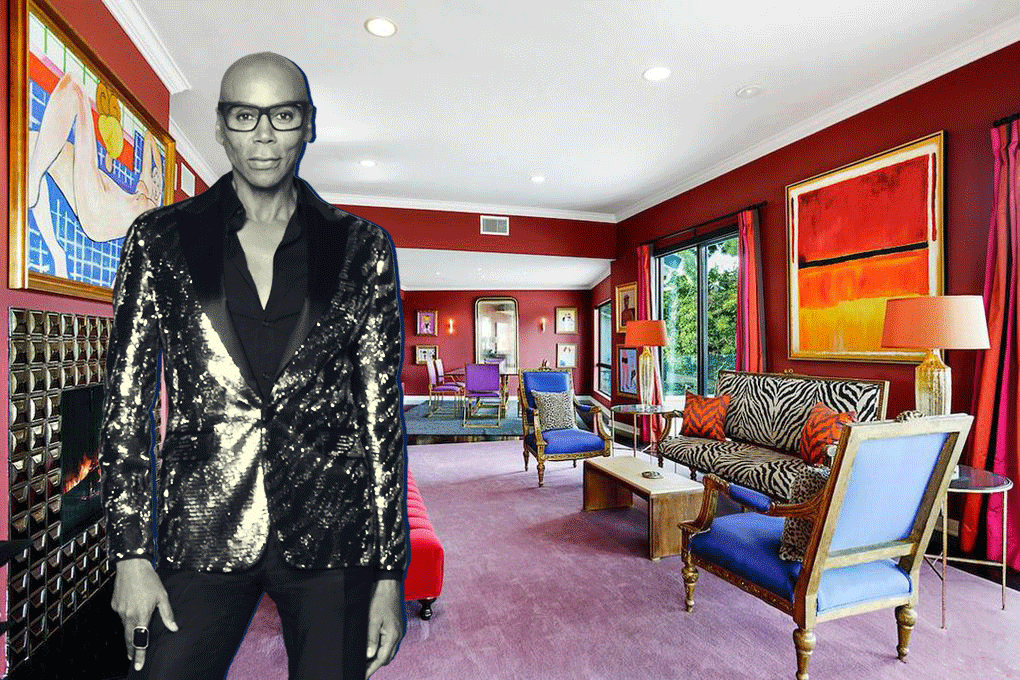 RuPaul Is Selling His Glamorous L.A. Home for Twice What He Paid for It. Take a Look at the Colorful Interior and Sweeping Views