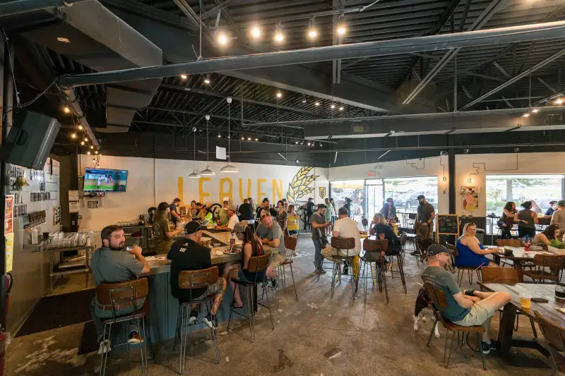 Inside of a casual restaurant in Riverview, Florida