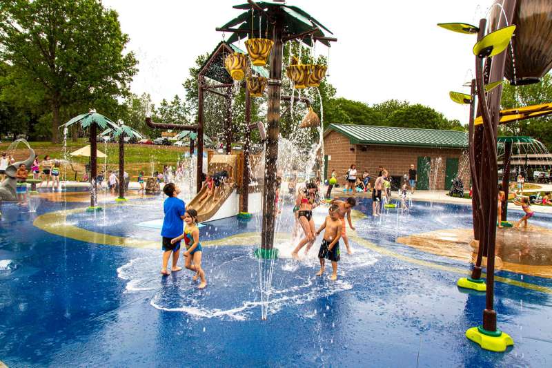 Children at a water park in Blue Springs, Missouri, a suburb of Kansas City