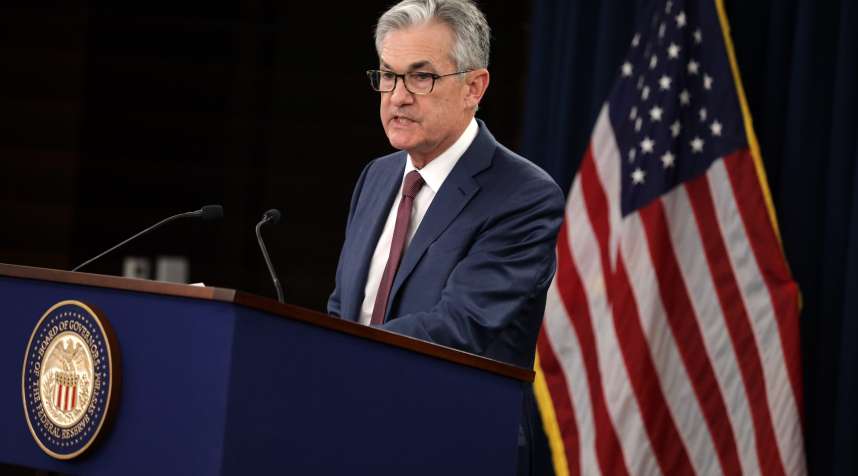 Federal Reserve Board Chairman Jerome Powell speaks during a news conference October 30, 2019.
