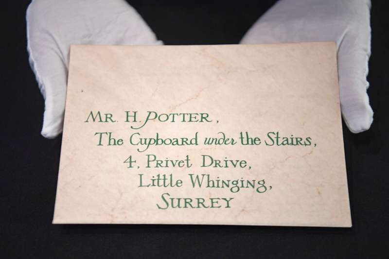 Harry Potter's Hogwarts acceptance letter from the film  Harry Potter and the Sorcerer's Stone.