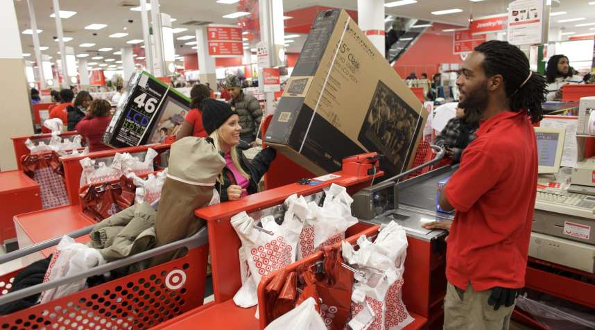Shoppers fill a Target store on Black Friday in Chicago.