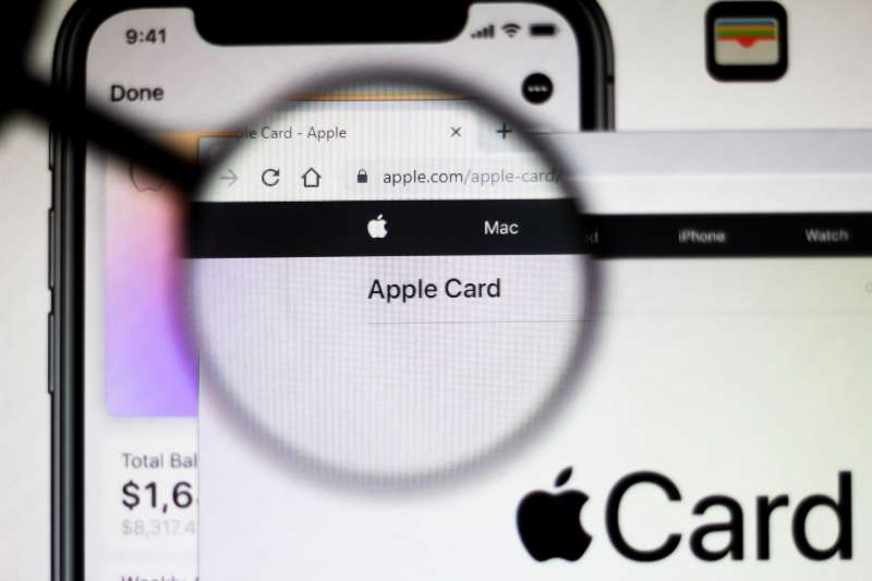 In this illustration the homepage of the Apple Card website
