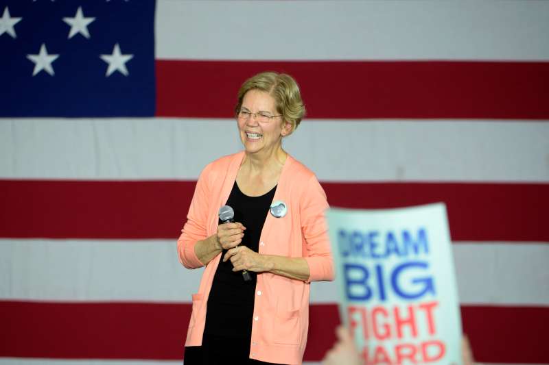 Democratic presidential candidate, Sen. Elizabeth Warren (D-MA) speaks during a campaign stop in in Raleigh, North Carolina.