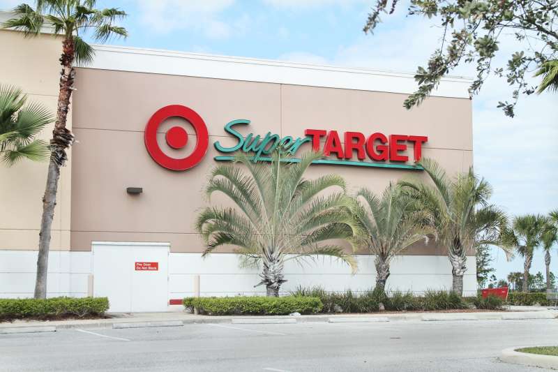 Super Target retail store with sign and logo.