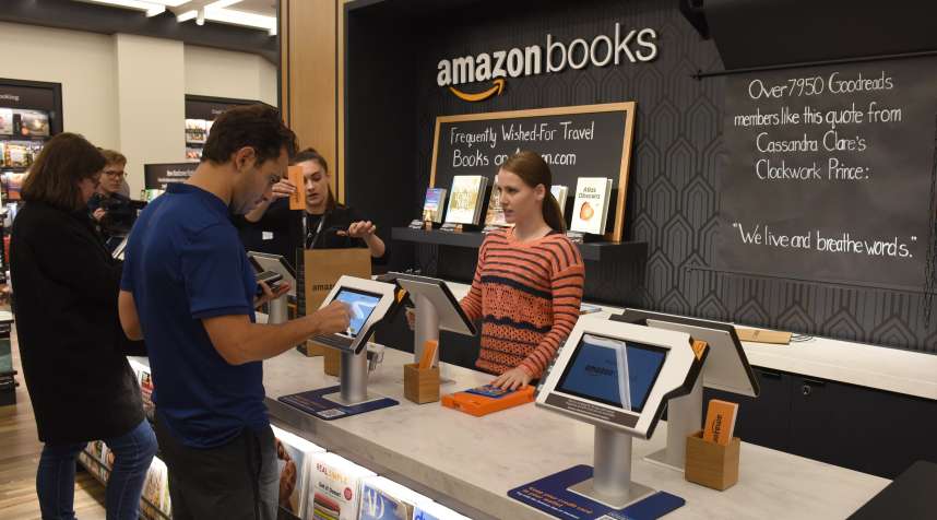 The Amazon Books store in Manhattan's Time Warner Center.