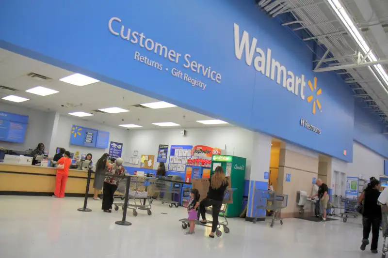 Walmart Customer Service desk.