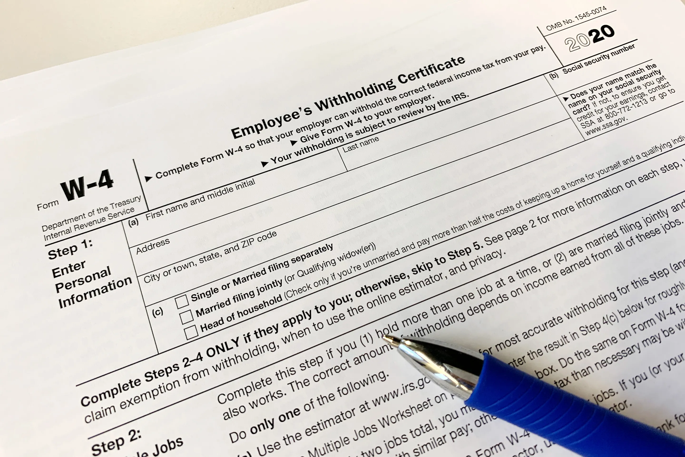 The IRS Has a New, 'Easier' W-4 for Withholding Taxes in 2020. Here's What You Need to Know