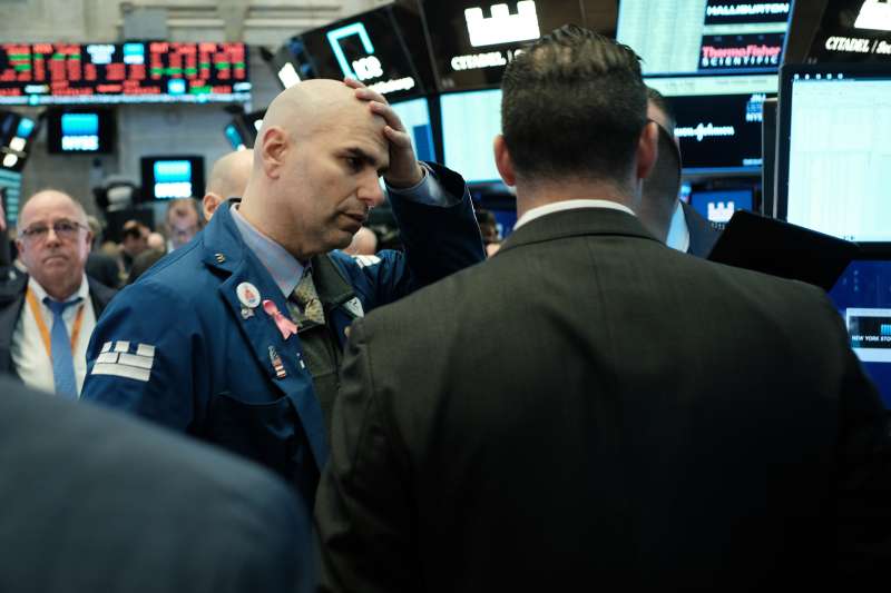 New York, N.Y., March 9: Traders work on the floor of the New York Stock Exchange (NYSE).