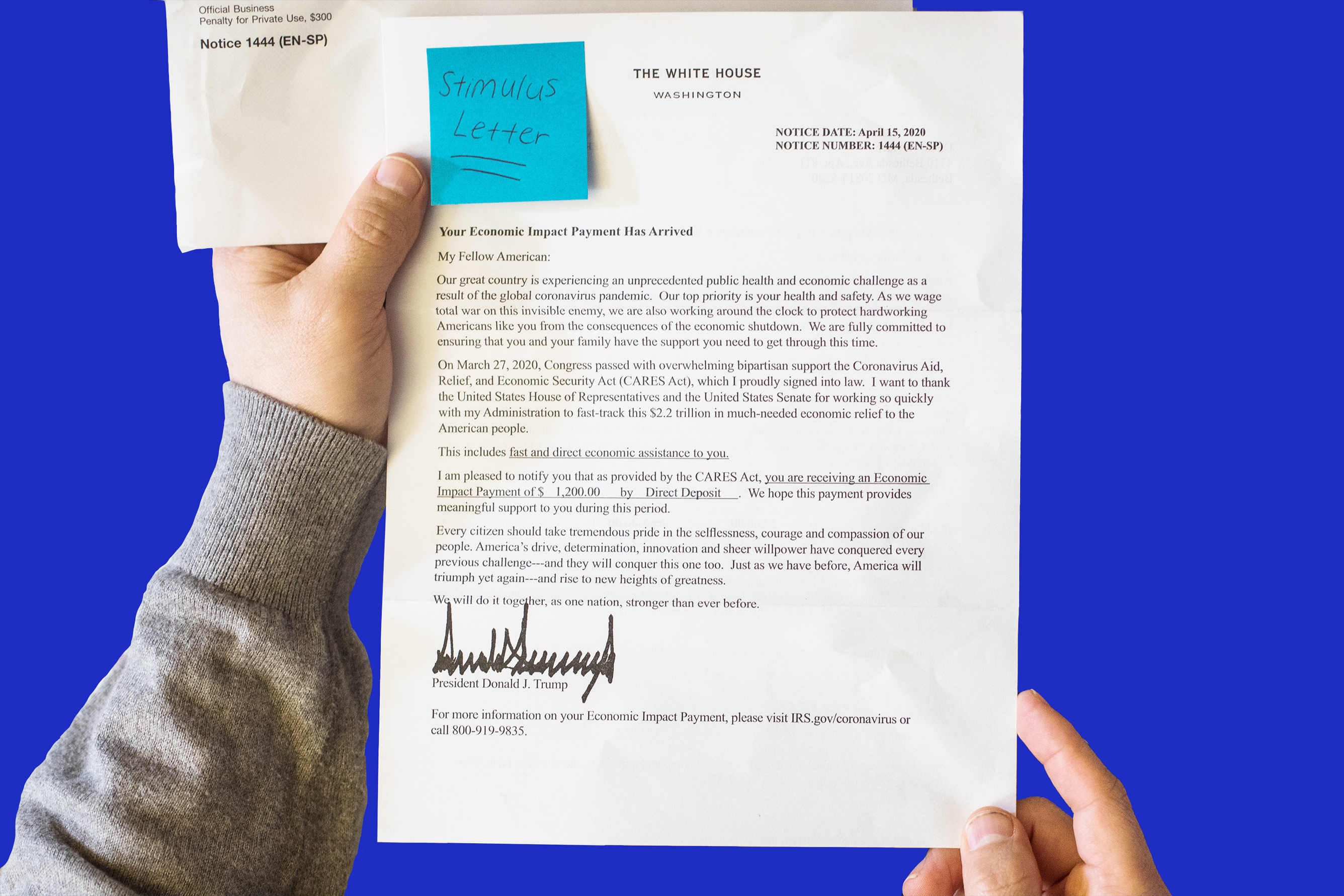 Stimulus Check Letter: Mail From IRS, President Donald ...