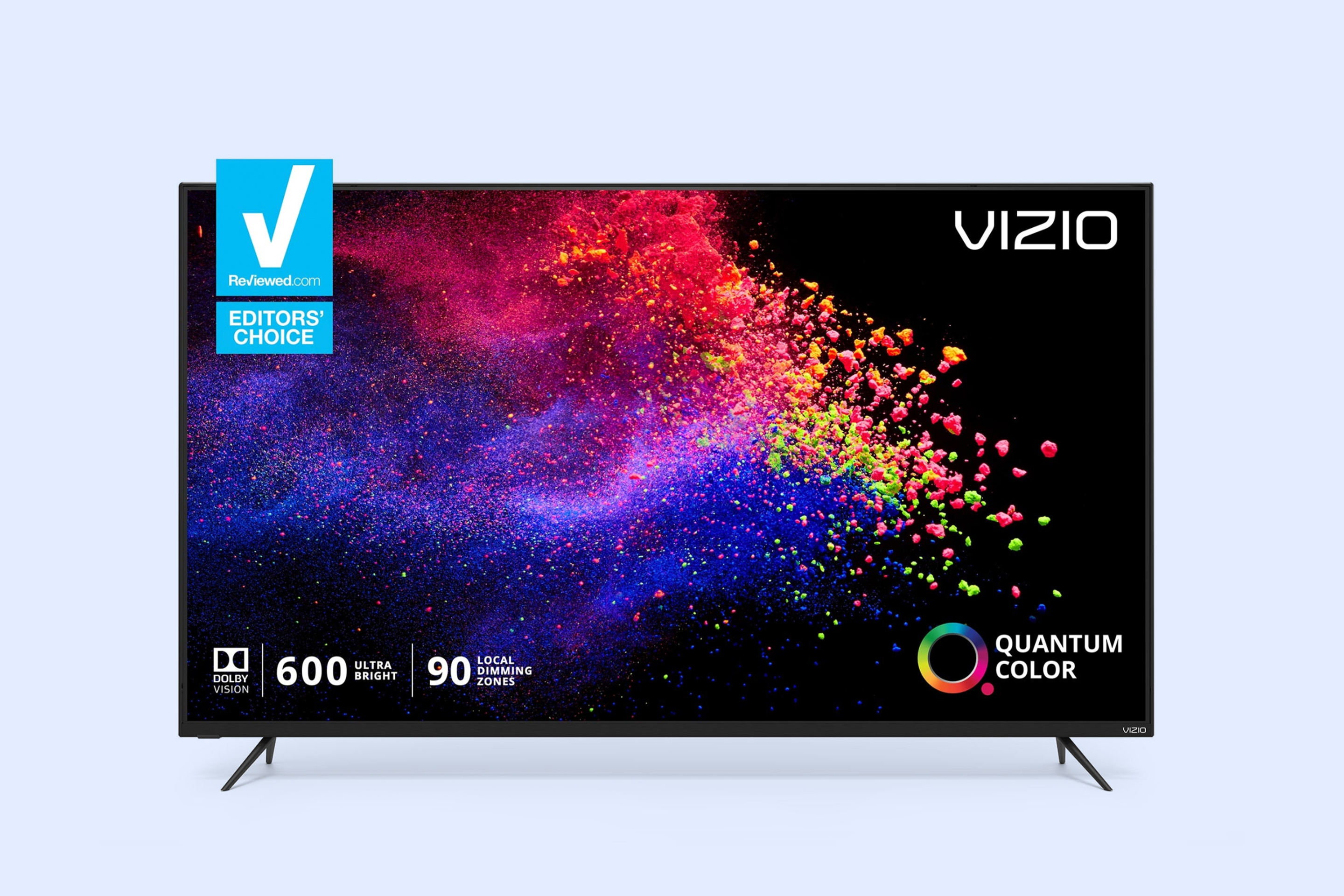 Vizio Dolby Vision Smart TV with Quantum Color and Abstract Art on Screen