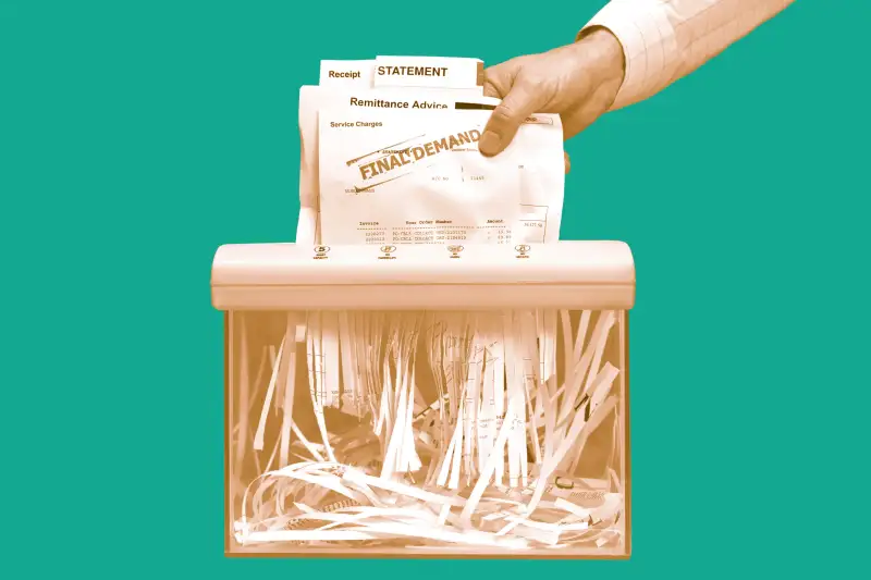 shredding paper