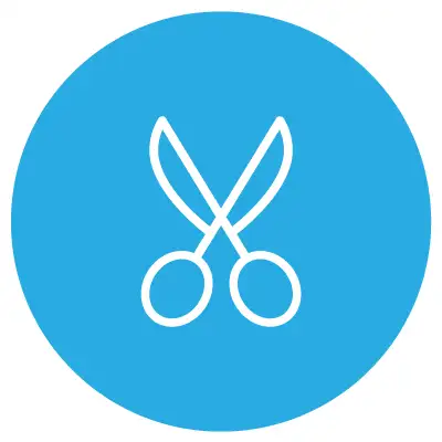 open scissors