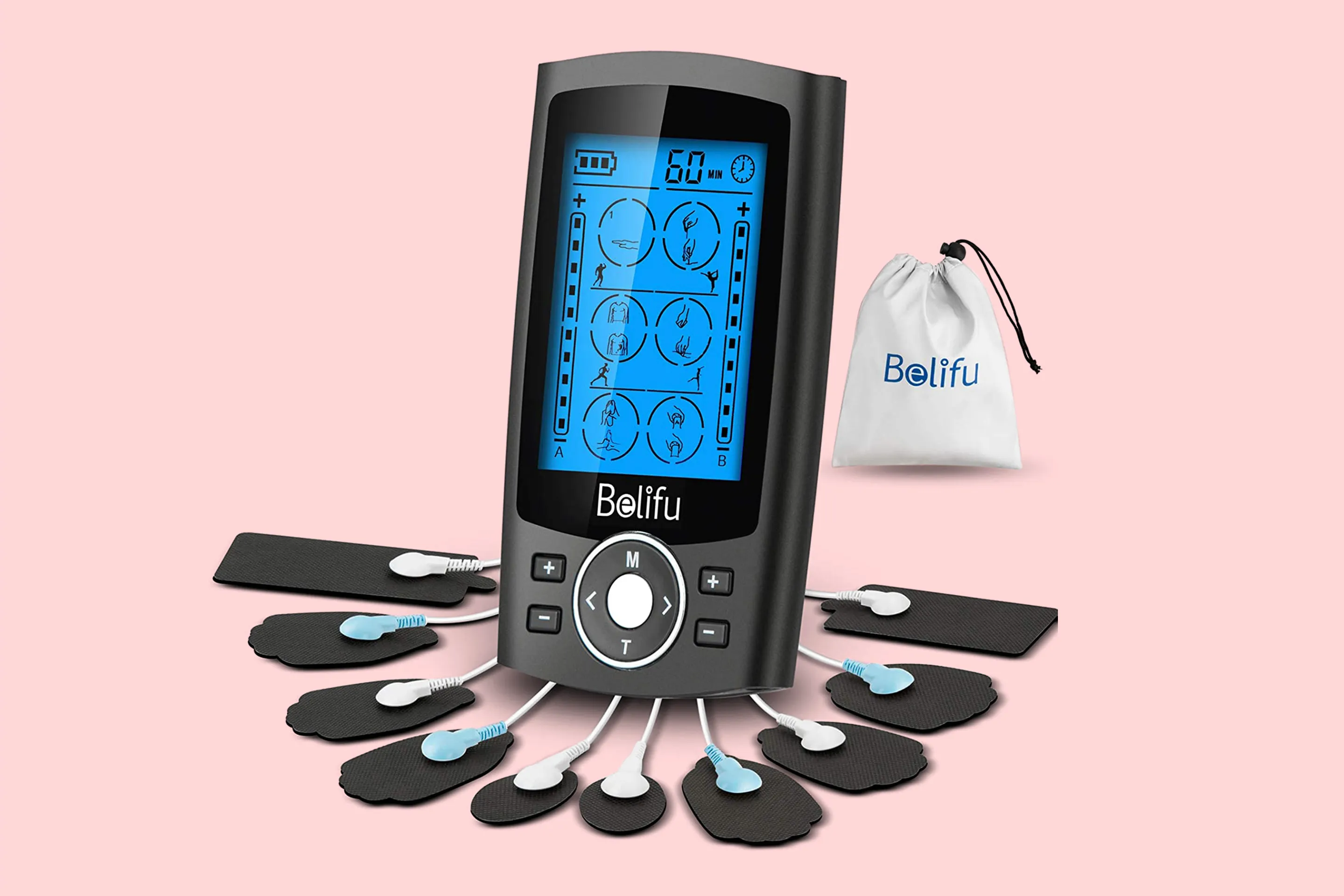 AUVON Dual Channel TENS Unit EMS Machine for Tens Therapy Pain Relief and  Pain Management