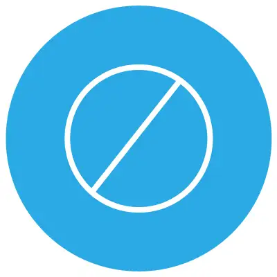 circle with forward slash through it