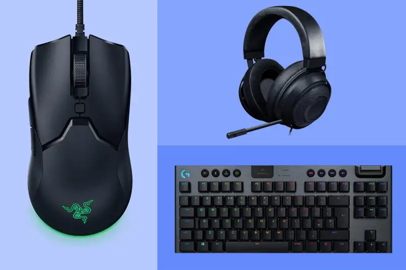 Gaming accessories: headsets, keyboards, gaming mice