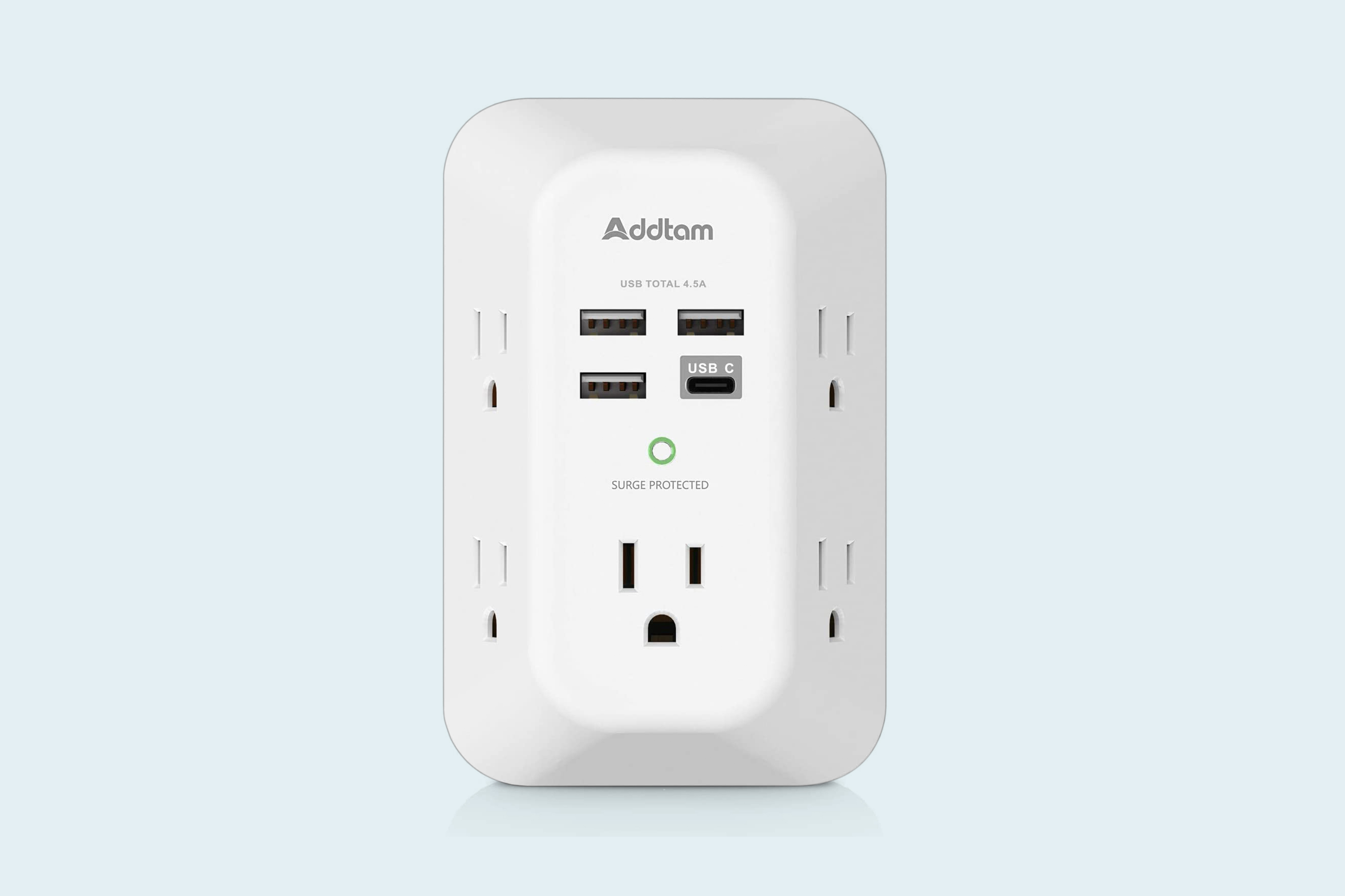 USB Wall Charger Surge Protector 5 Outlet Extender