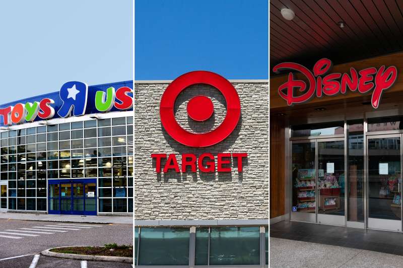 Toys R US, Target And Disney Storefronts