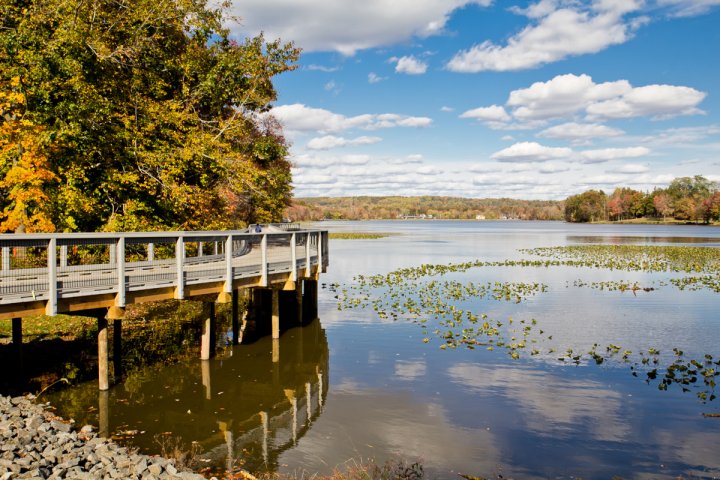 View of Congers Lake in Clarkstown New York