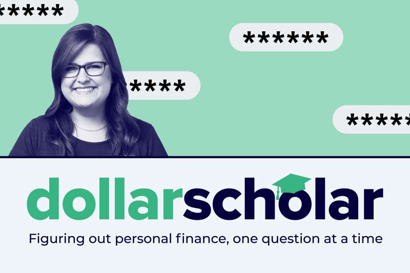 Dollar Scholar banner with pin boxes.