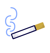 cigarette and smoke icon