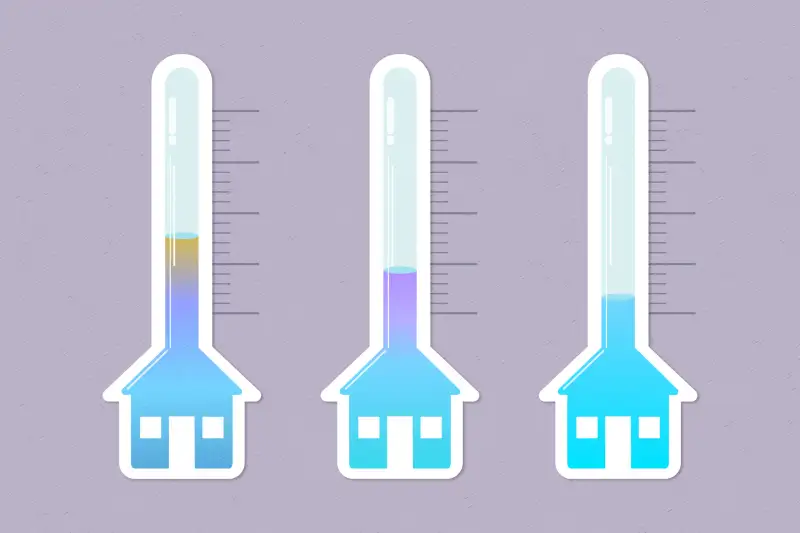 Three House Shaped Thermometers