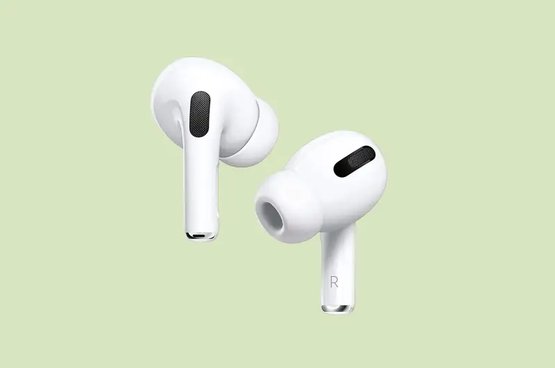 Apple AirPods Pro on a colored background