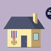 House With Military Veterans Badge On It