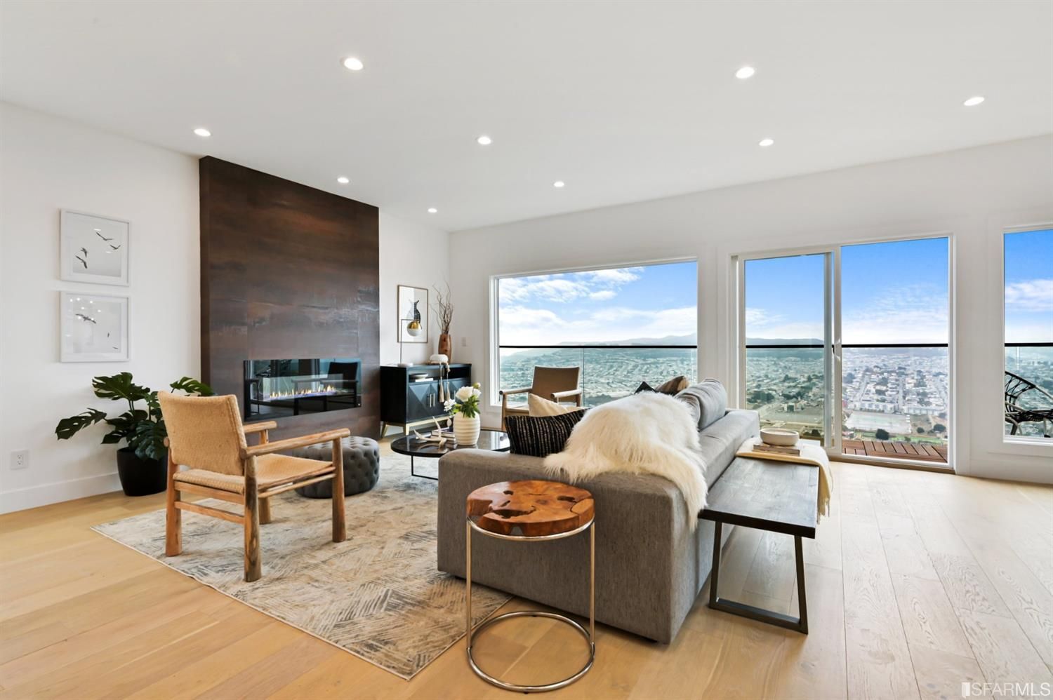 Beautiful modern living room of a San Francisco home