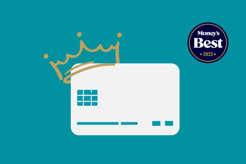Illustration of a credit card with a golden crown