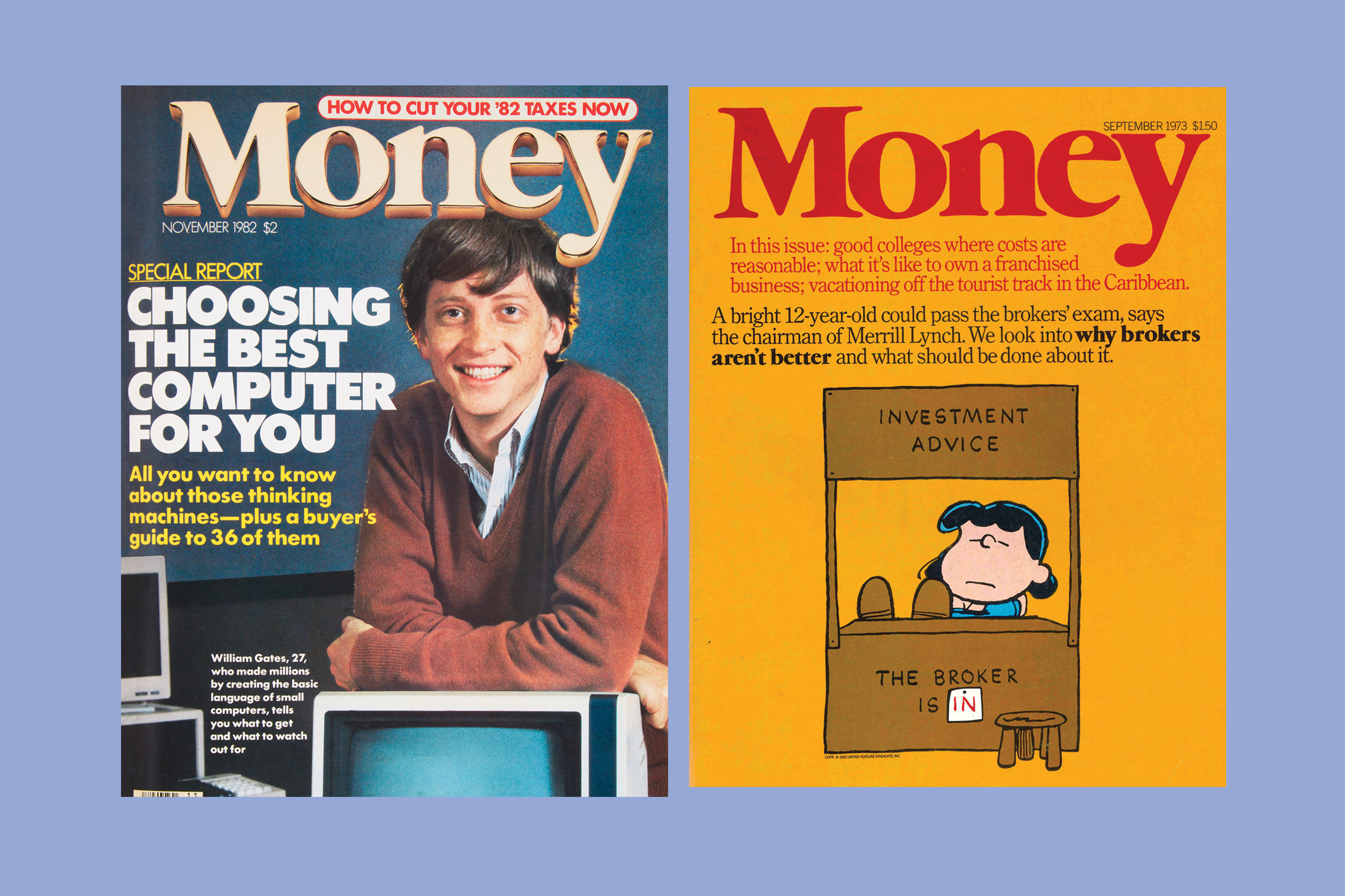 Two old Money Magazine covers