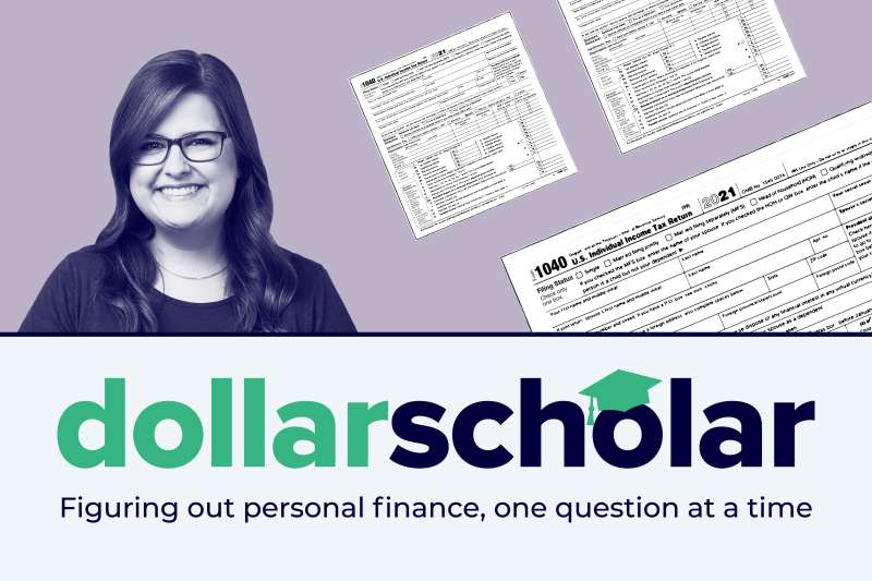 Dollar Scholar Banner With 1040 Forms