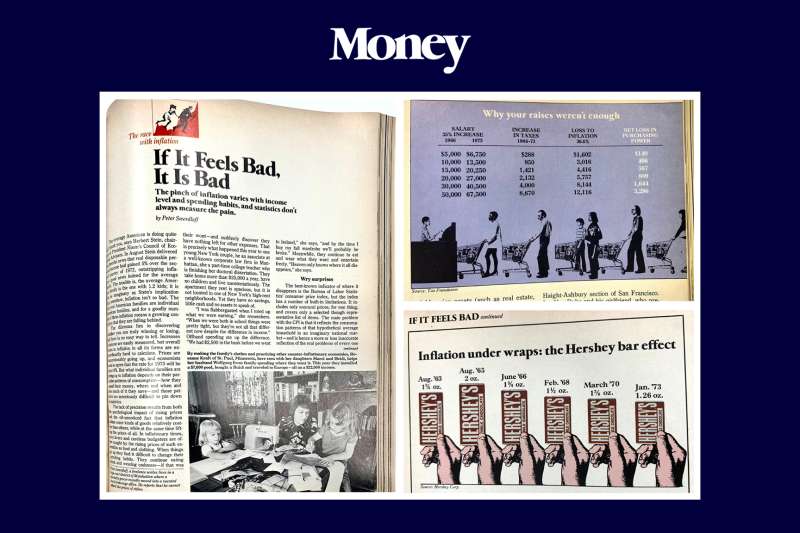 Scan from old Money magazine on inflation
