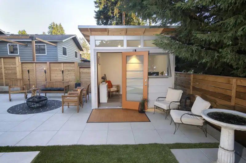 Backyard With A Studio Shed