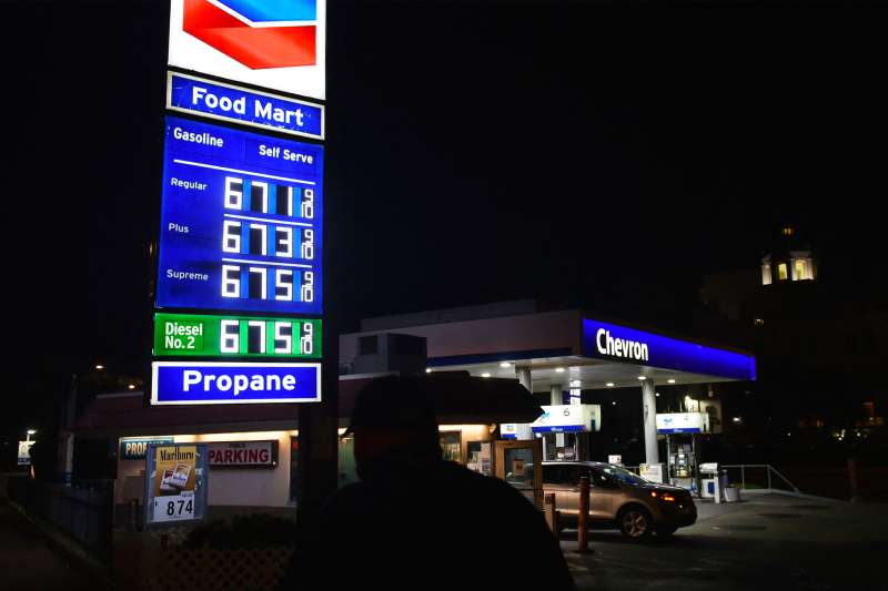 Photo of a gas station in LA California