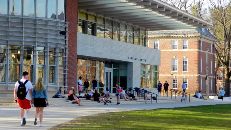 Students walking at the Williams College campus