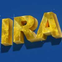 Illustration of some golden letters that read  IRA