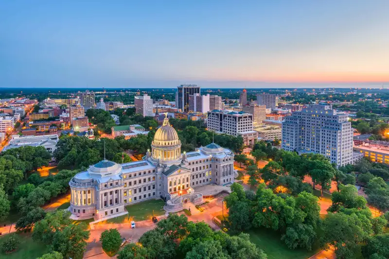 Aerial View Of Jackson, Mississippi