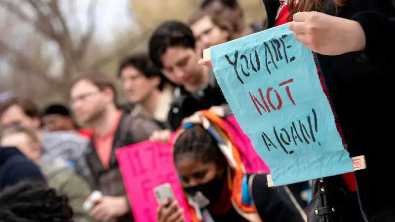 Student loan protest